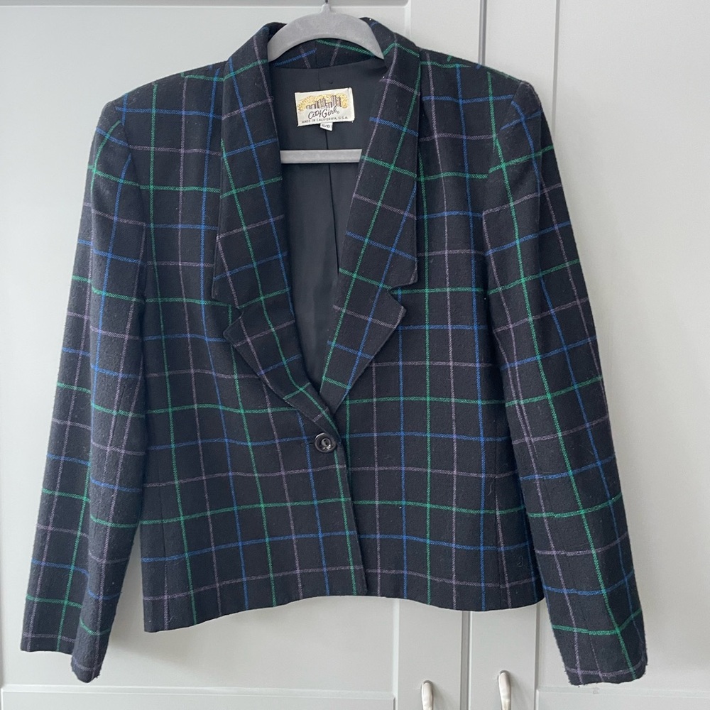 Vintage Plaid Women's Blazer